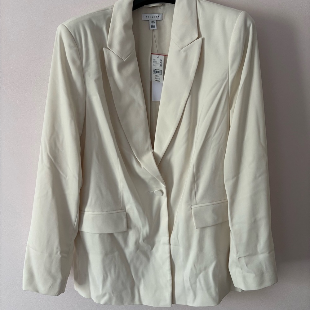 Topshop Cream/Ivory Blazer NWT